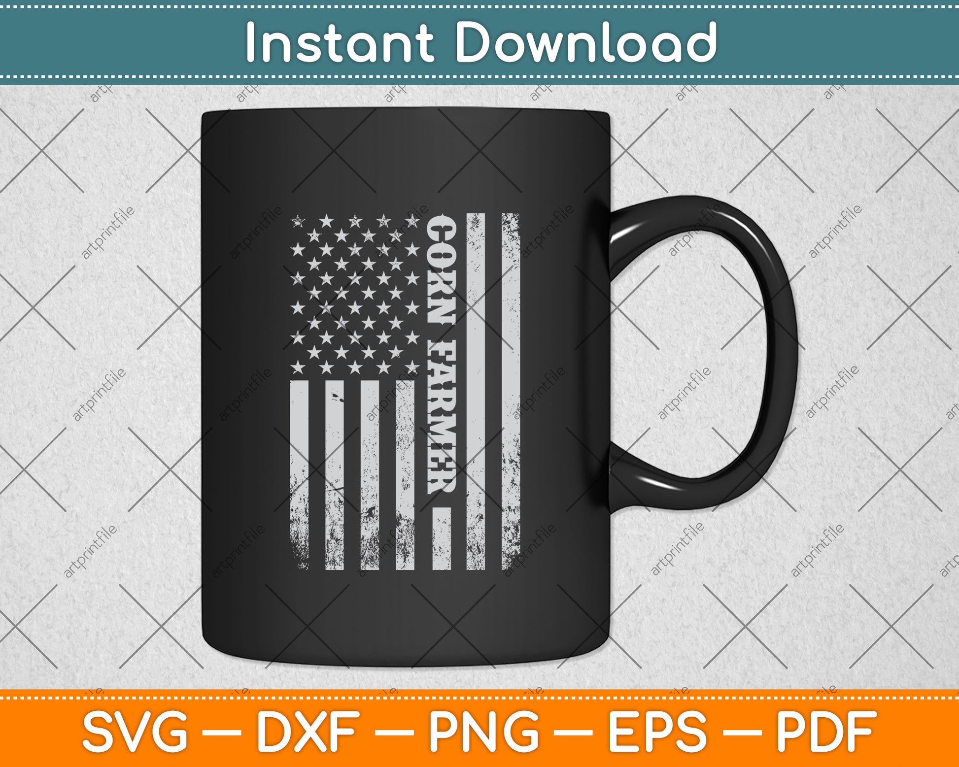 Corn Farmer American Flag 4th Of July Svg Digital Cutting File