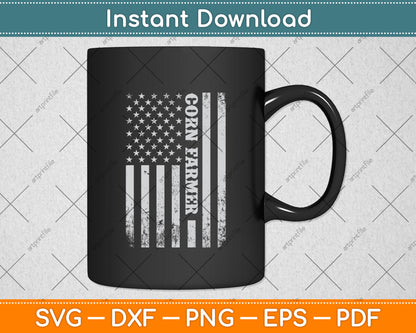 Corn Farmer American Flag 4th Of July Svg Digital Cutting File