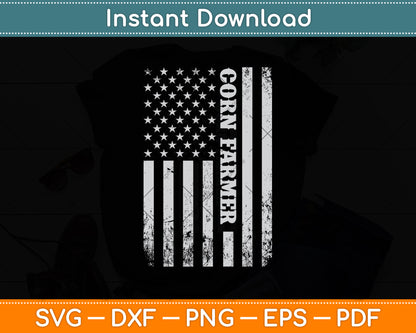 Corn Farmer American Flag 4th Of July Svg Digital Cutting File