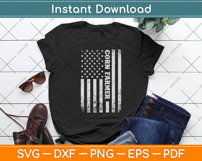 Corn Farmer American Flag 4th Of July Svg Digital Cutting File