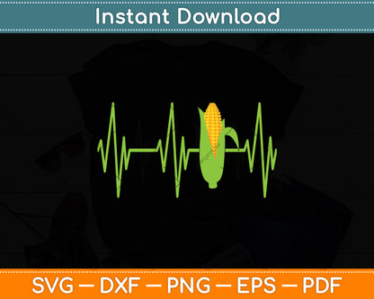 Corn Heartbeat Svg Digital Cutting File