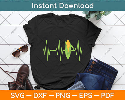Corn Heartbeat Svg Digital Cutting File