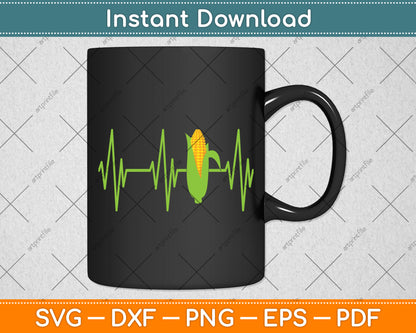 Corn Heartbeat Svg Digital Cutting File