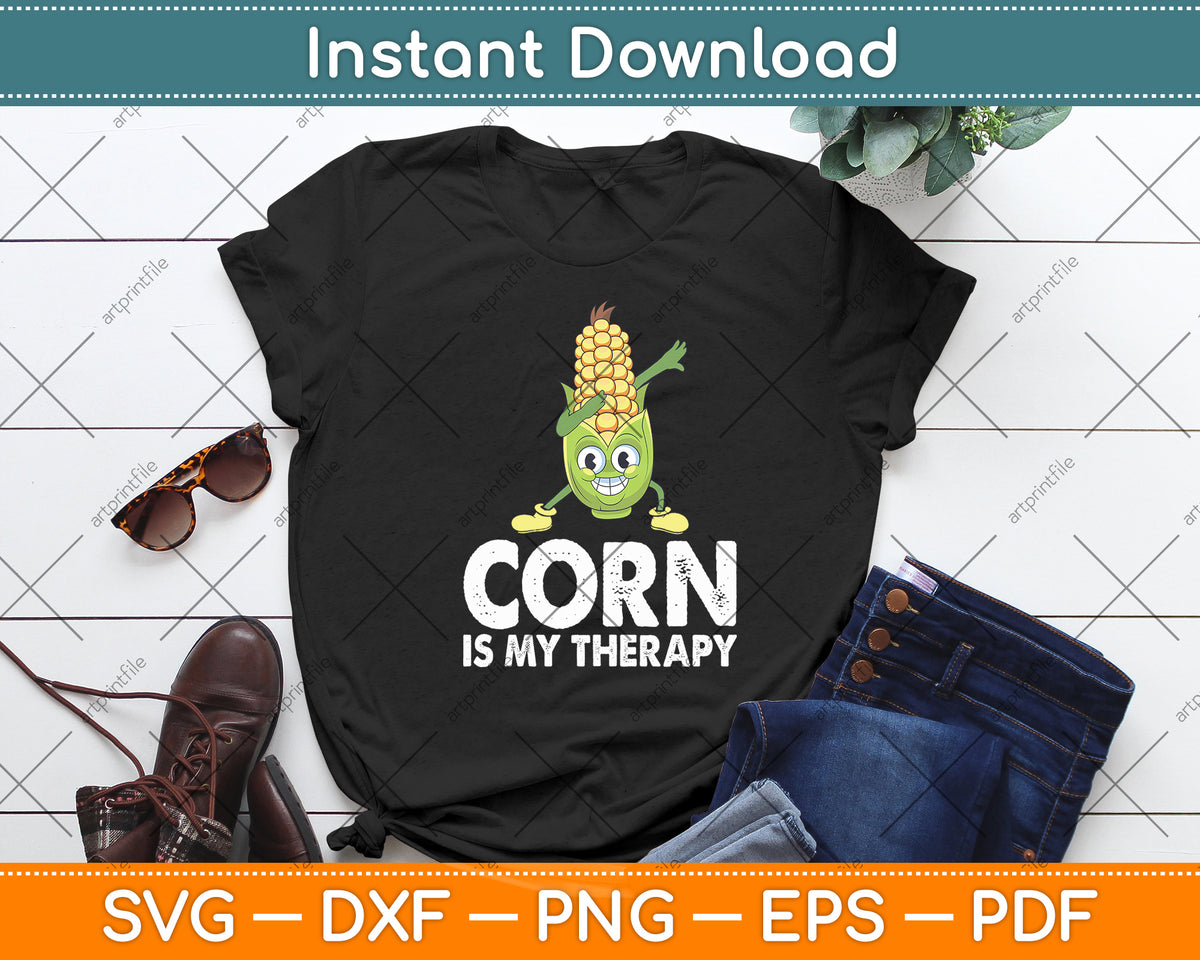 Corn Is My Therapy Svg Digital Cutting File