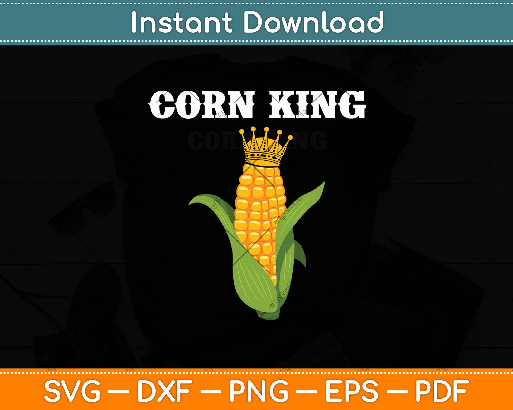 Corn King Corn Lover Svg Digital Cutting File