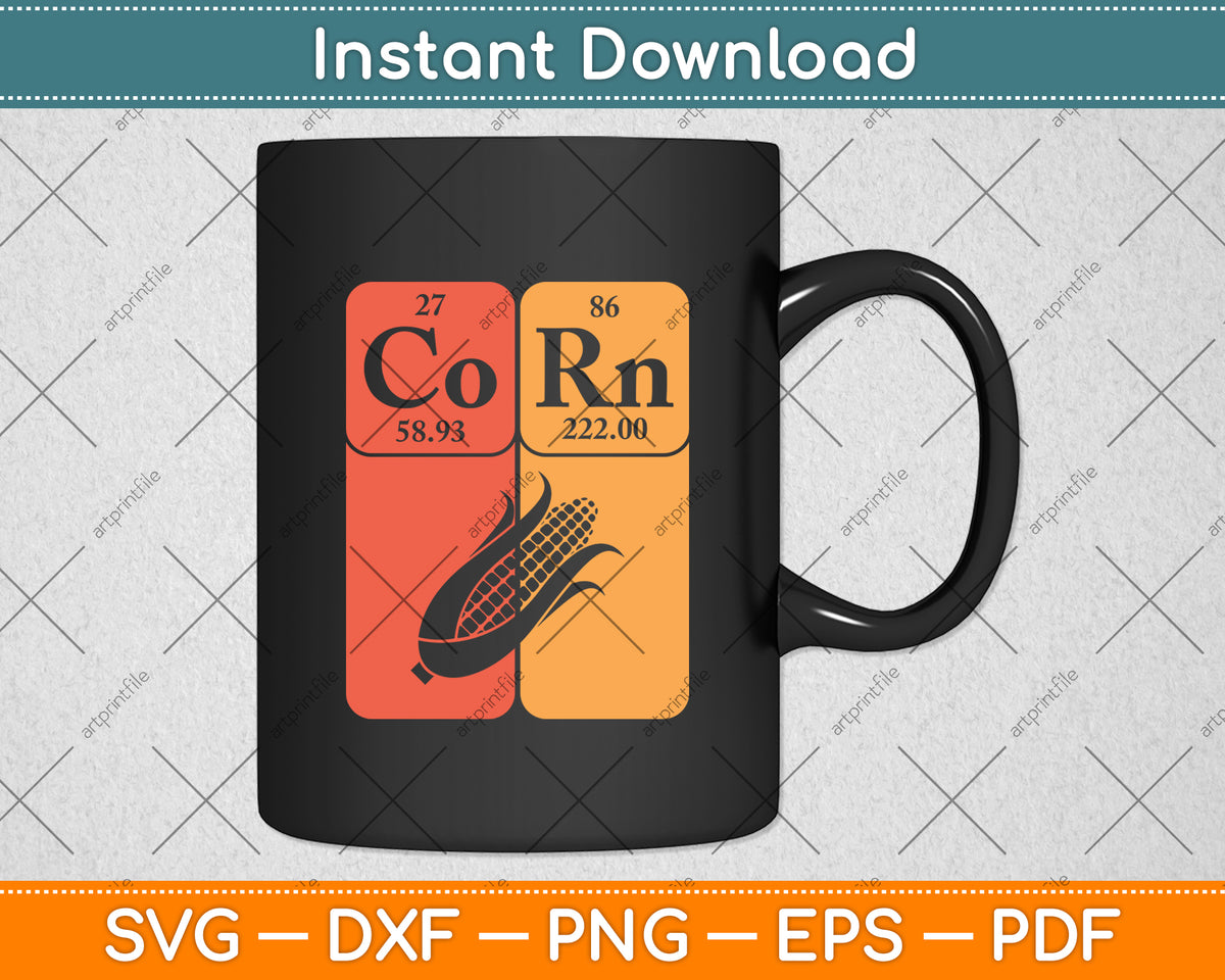 Corn Periodic Corn Lover Retro Svg Digital Cutting File