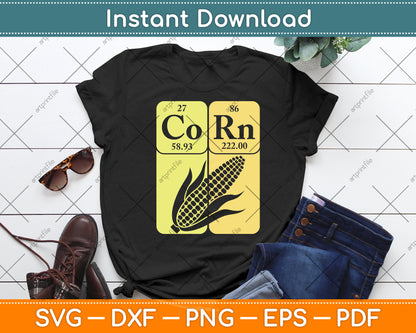 Corn Periodic Table Elements Corn Lover Retro Sweet Corn Svg Digital Cutting File