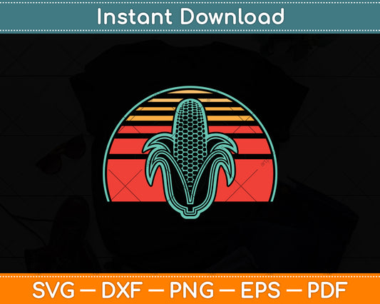 Corn Retro Vintage Svg Digital Cricut Cutting File