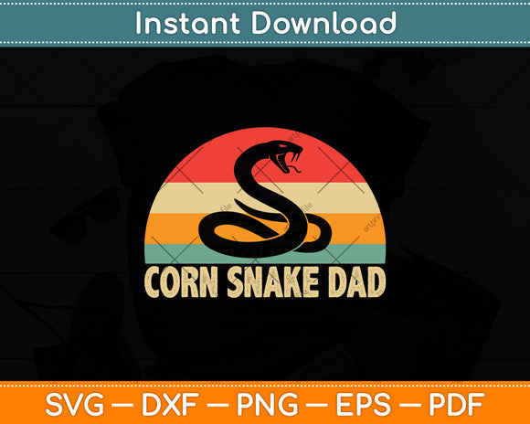 Corn Snake Dad Retro Vintage Svg Digital Cutting File