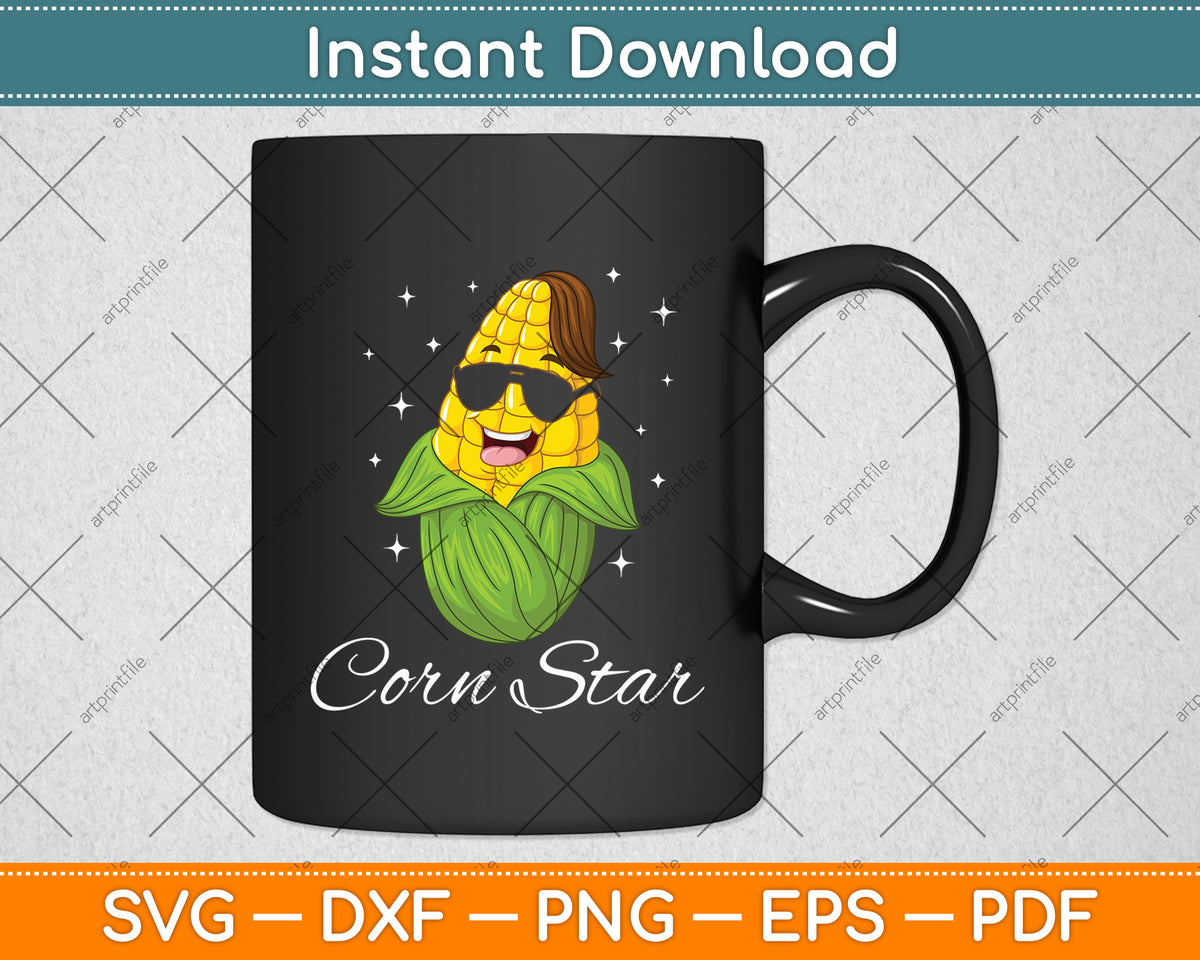 Corn Star Sunglasses Corn Lover Funny Svg Digital Cutting File