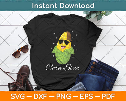 Corn Star Sunglasses Corn Lover Funny Svg Digital Cutting File