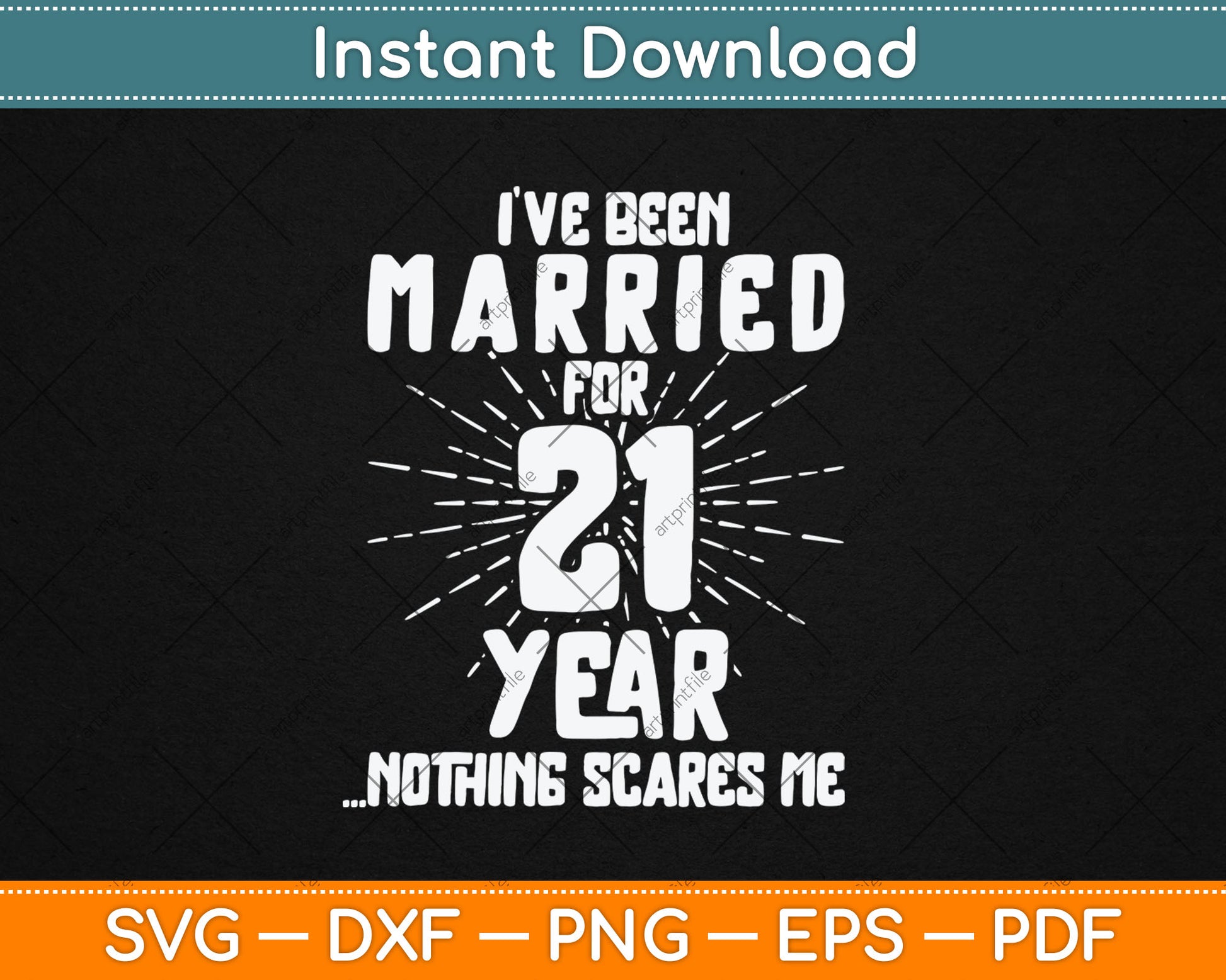 Couples Married 21 Years Funny 21st Wedding Anniversary Svg Digital Cutting File