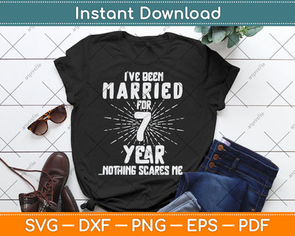 Couples Married 7 Years - Funny 7th Wedding Anniversary Svg Digital Cutting File