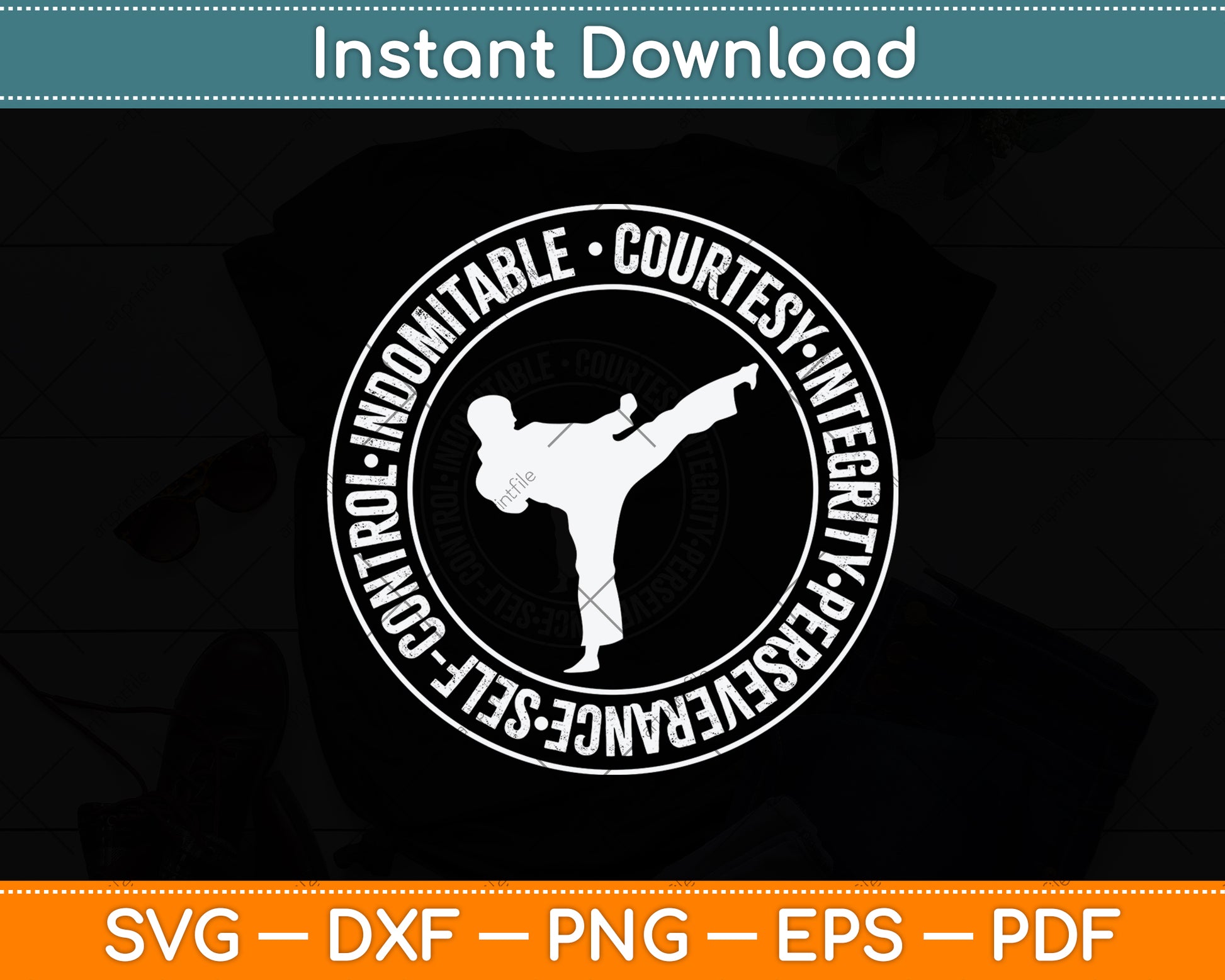 Courtesy Integrity Perseverance Self-Control Svg Design Digital Cutting File