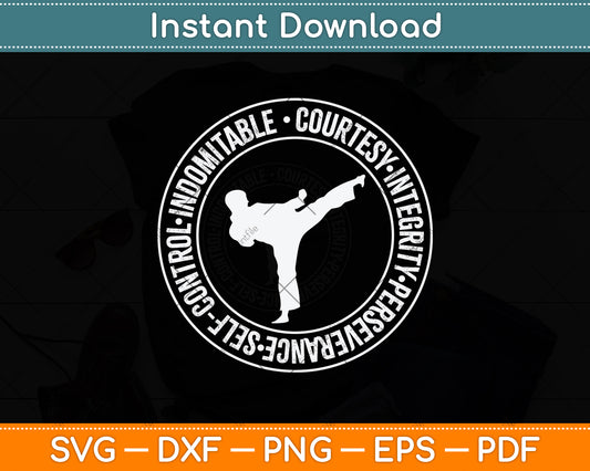 Courtesy Integrity Perseverance Self-Control Svg Design Digital Cutting File