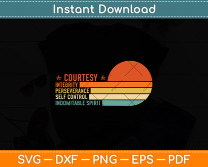 Courtesy Integrity Perseverance Self Control Svg Png Dxf Digital Cutting File