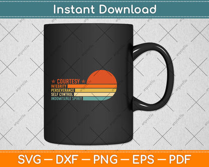 Courtesy Integrity Perseverance Self Control Svg Png Dxf Digital Cutting File