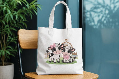Cow Family Machine Embroidery Design