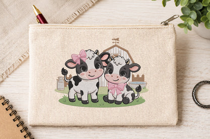 Cow Family Machine Embroidery Design