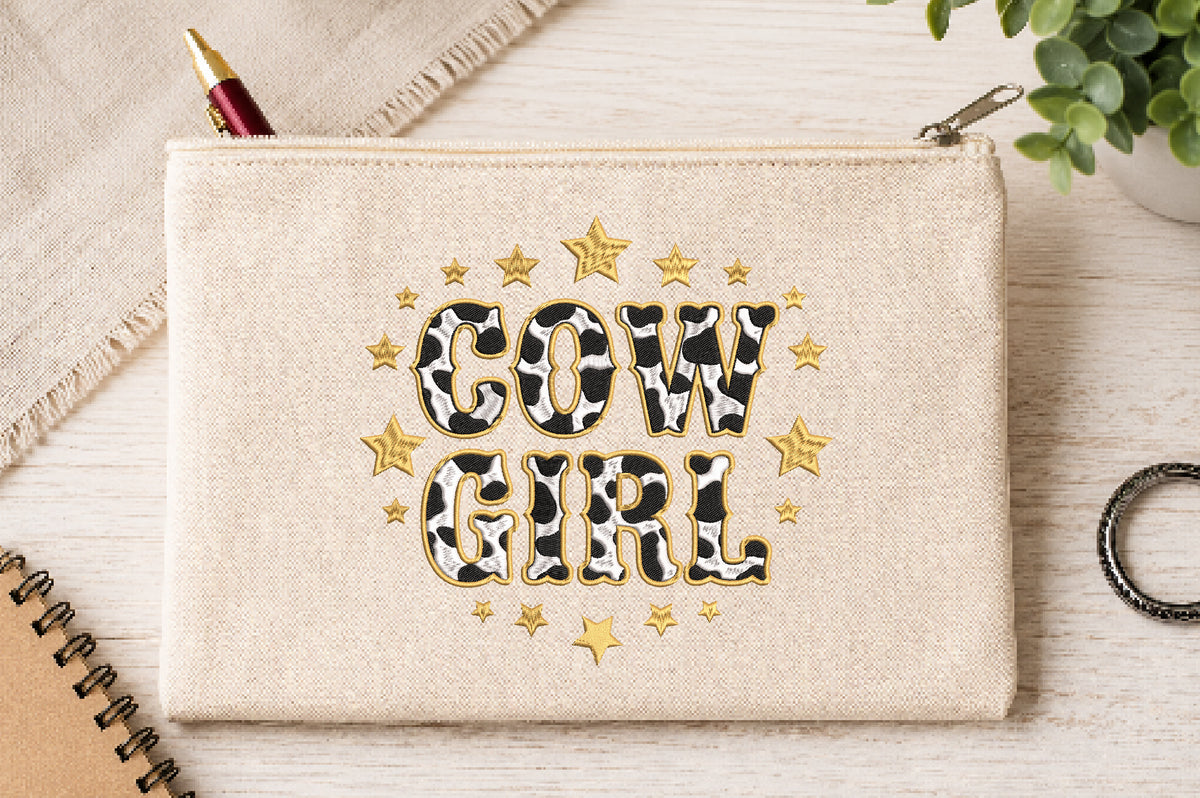 Cowgirl Machine Embroidery Design