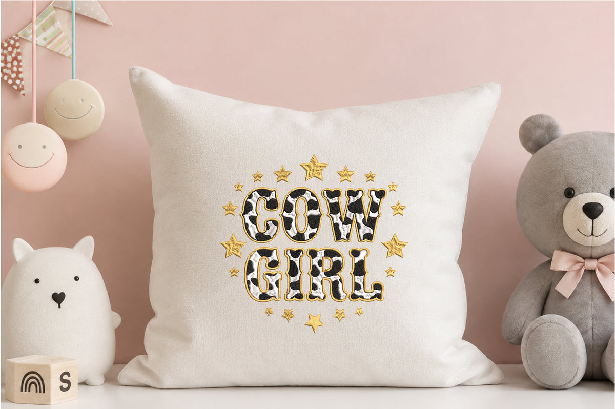 Cowgirl Machine Embroidery Design