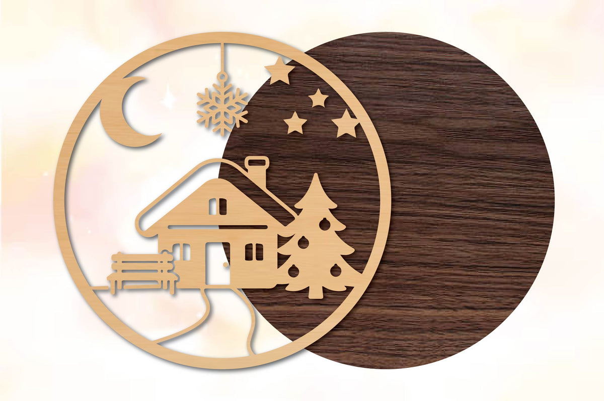 Cozy Christmas Cottage SVG