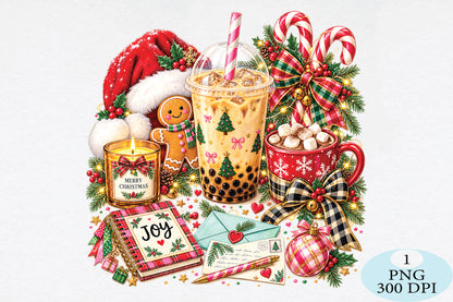 Cozy Christmas Drinks And Treats PNG