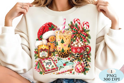 Cozy Christmas Drinks And Treats PNG