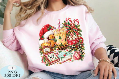 Cozy Christmas Drinks And Treats PNG