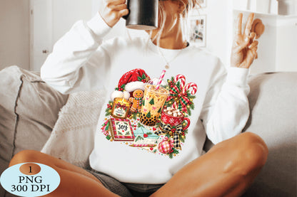 Cozy Christmas Drinks And Treats PNG