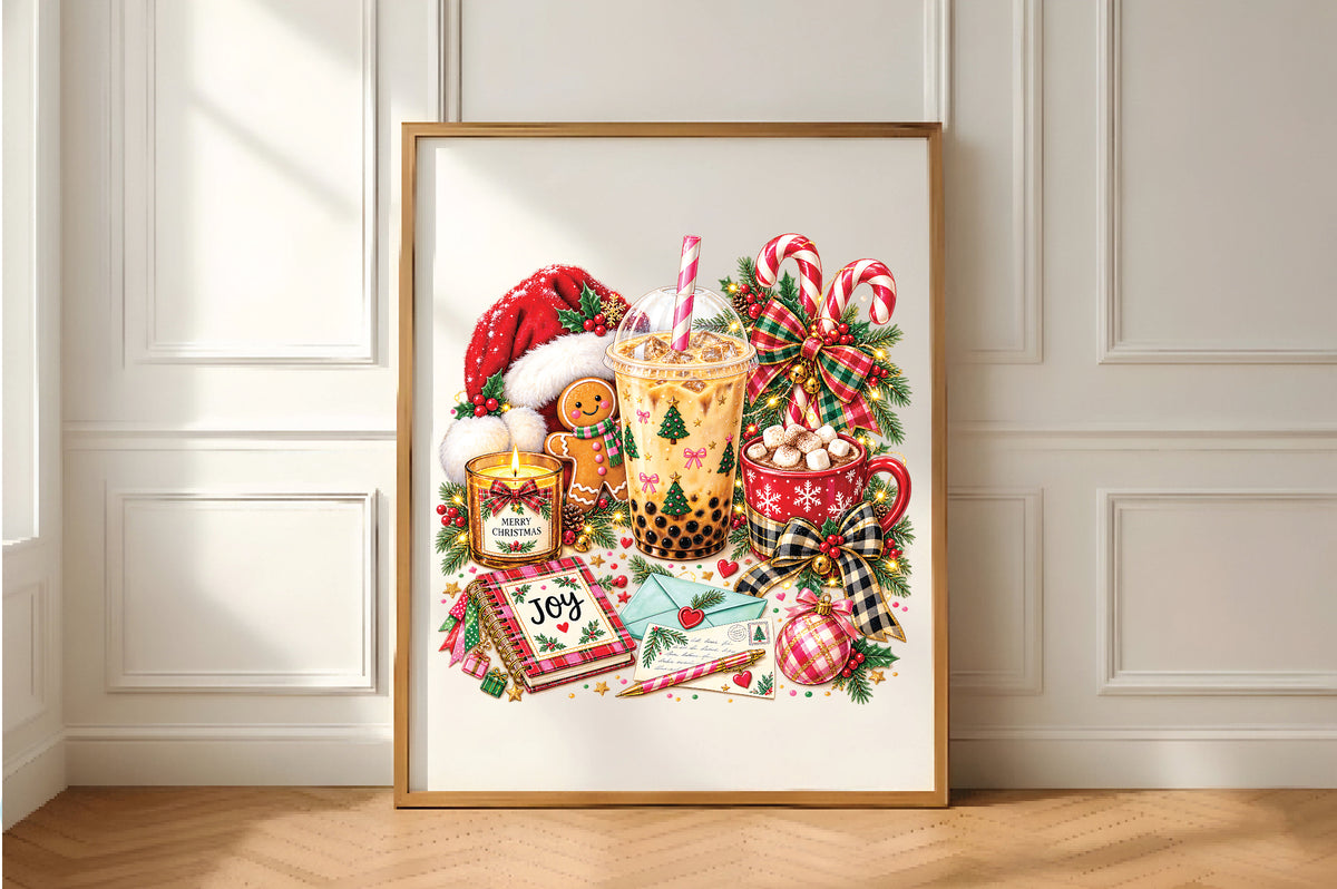 Cozy Christmas Drinks And Treats PNG