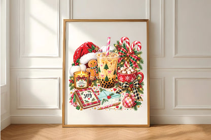 Cozy Christmas Drinks And Treats PNG