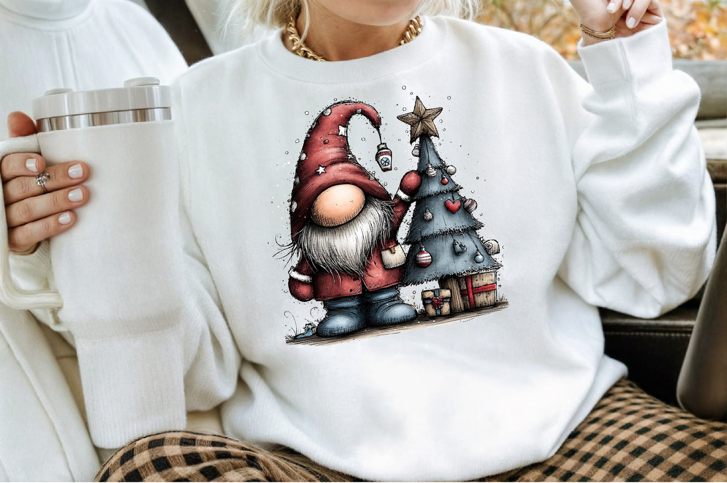 Cozy Christmas Gnome Clipart PNG Bundle