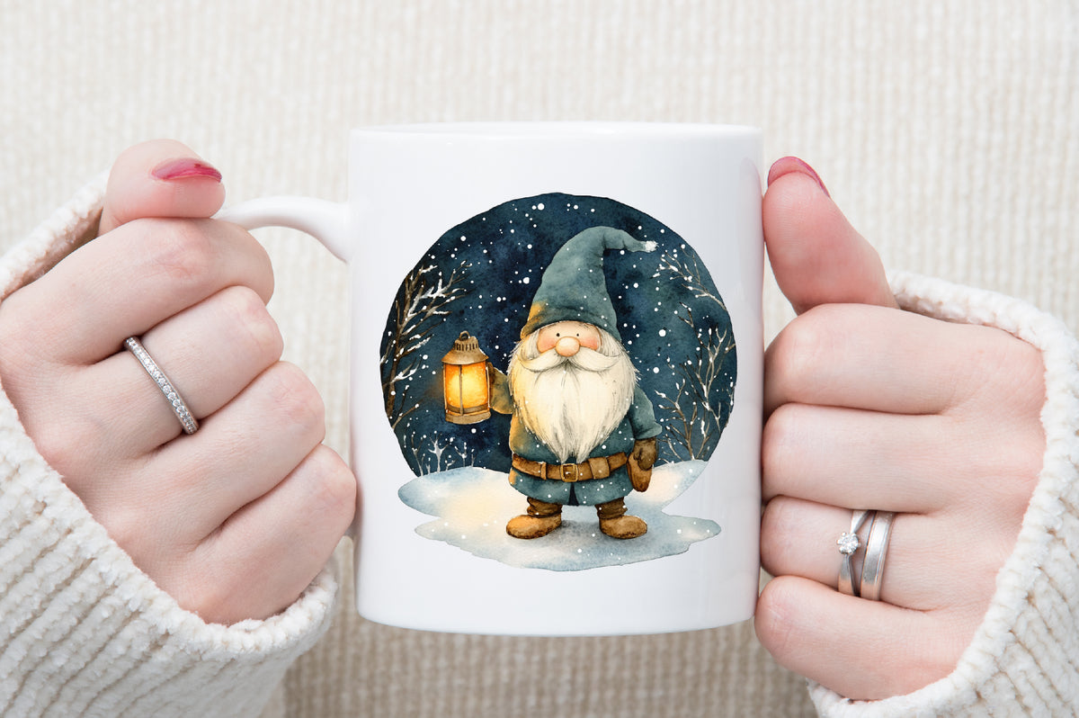 Cozy Christmas Gnomes Clipart PNG Bundle Commercial Use