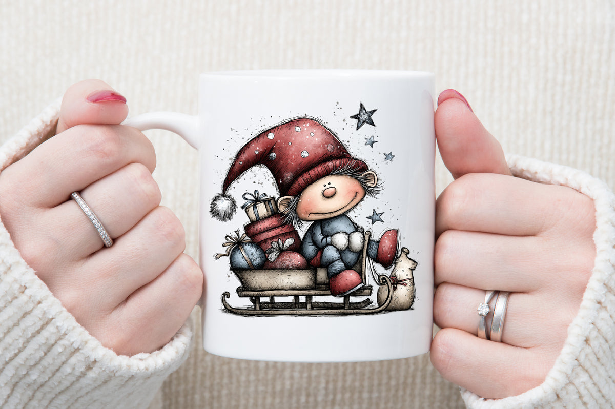 Cozy Christmas Gnome Clipart PNG Bundle