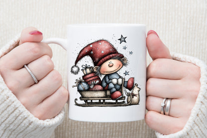 Cozy Christmas Gnome Clipart PNG Bundle