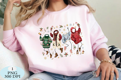 Cozy Christmas Sweater Clipart PNG