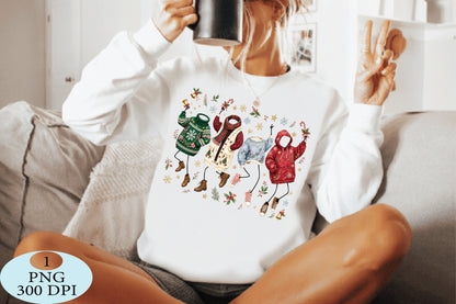 Cozy Christmas Sweater Clipart PNG
