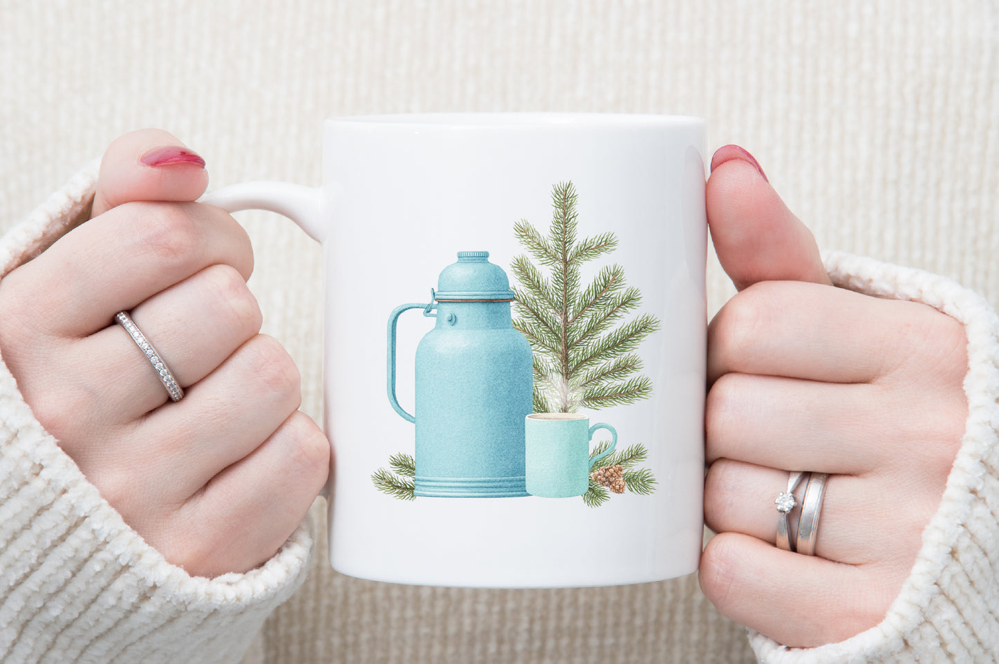 Cozy Christmas Watercolor Clipart PNG Bundle