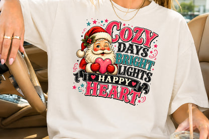 Cozy Days Bright Lights Happy Heart Christmas PNG