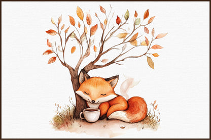 Cozy Fall Animals PNG Bundle Cute Autumn Clipart