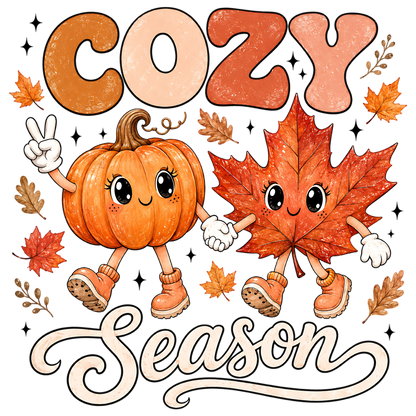 Cozy Season Pumpkin Friends Fall PNG