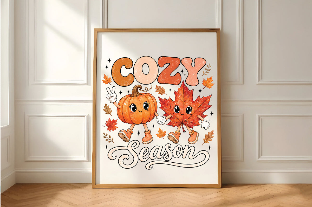 Cozy Season Pumpkin Friends Fall PNG