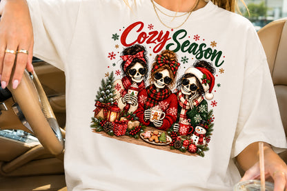 Cozy Season Christmas Skull PNG Bundle