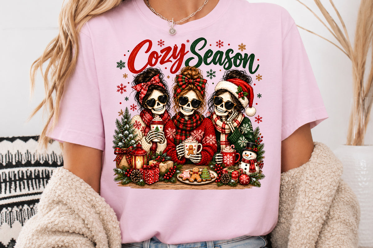 Cozy Season Christmas Skull PNG Bundle