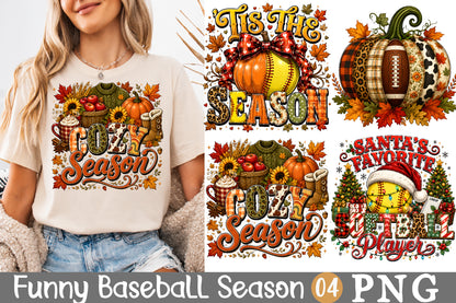 Cozy Season PNG Fall Football Pumpkin Christmas Sublimation Bundle