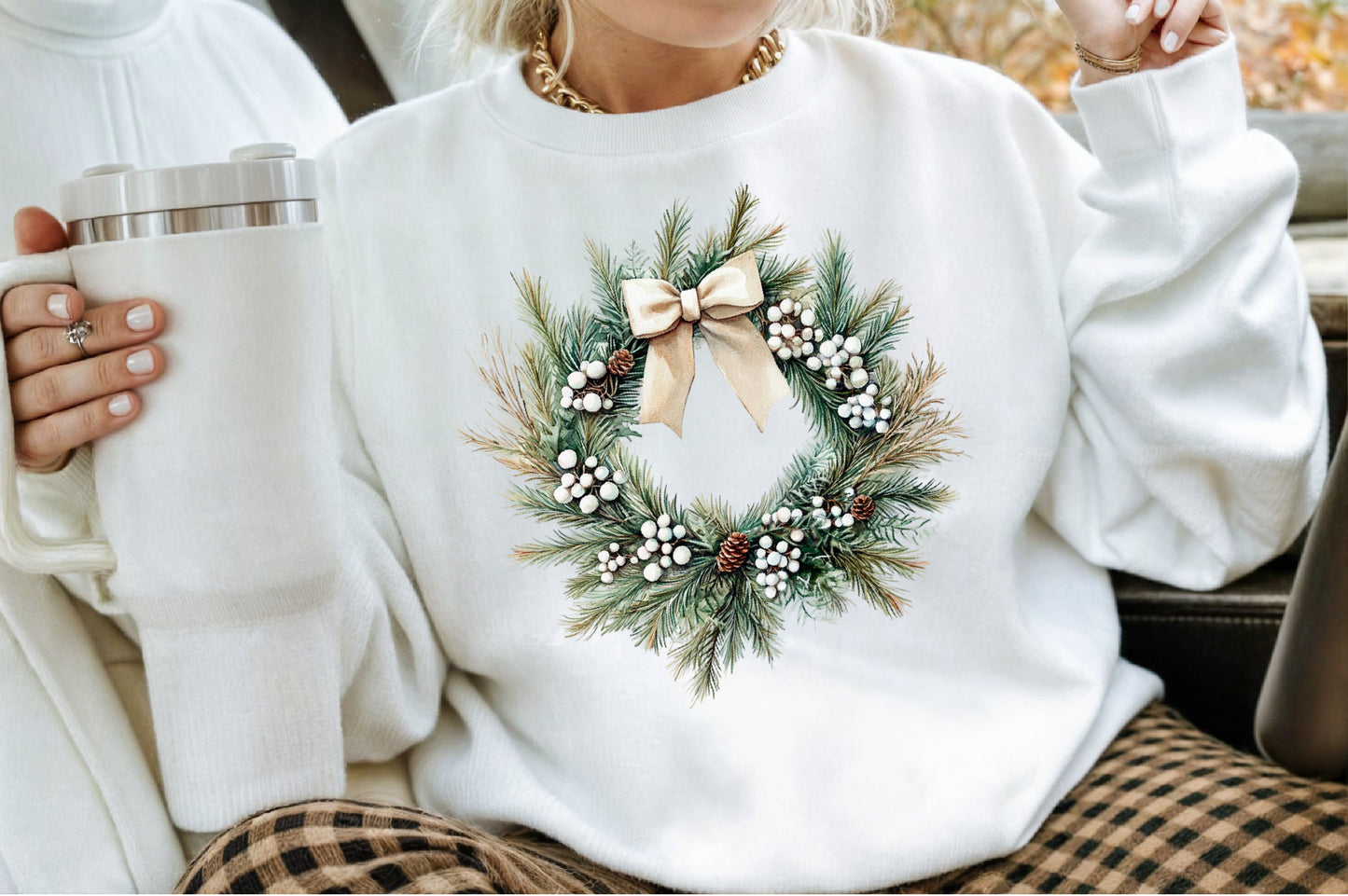 Cozy White Christmas Clipart PNG Bundle Commercial Use