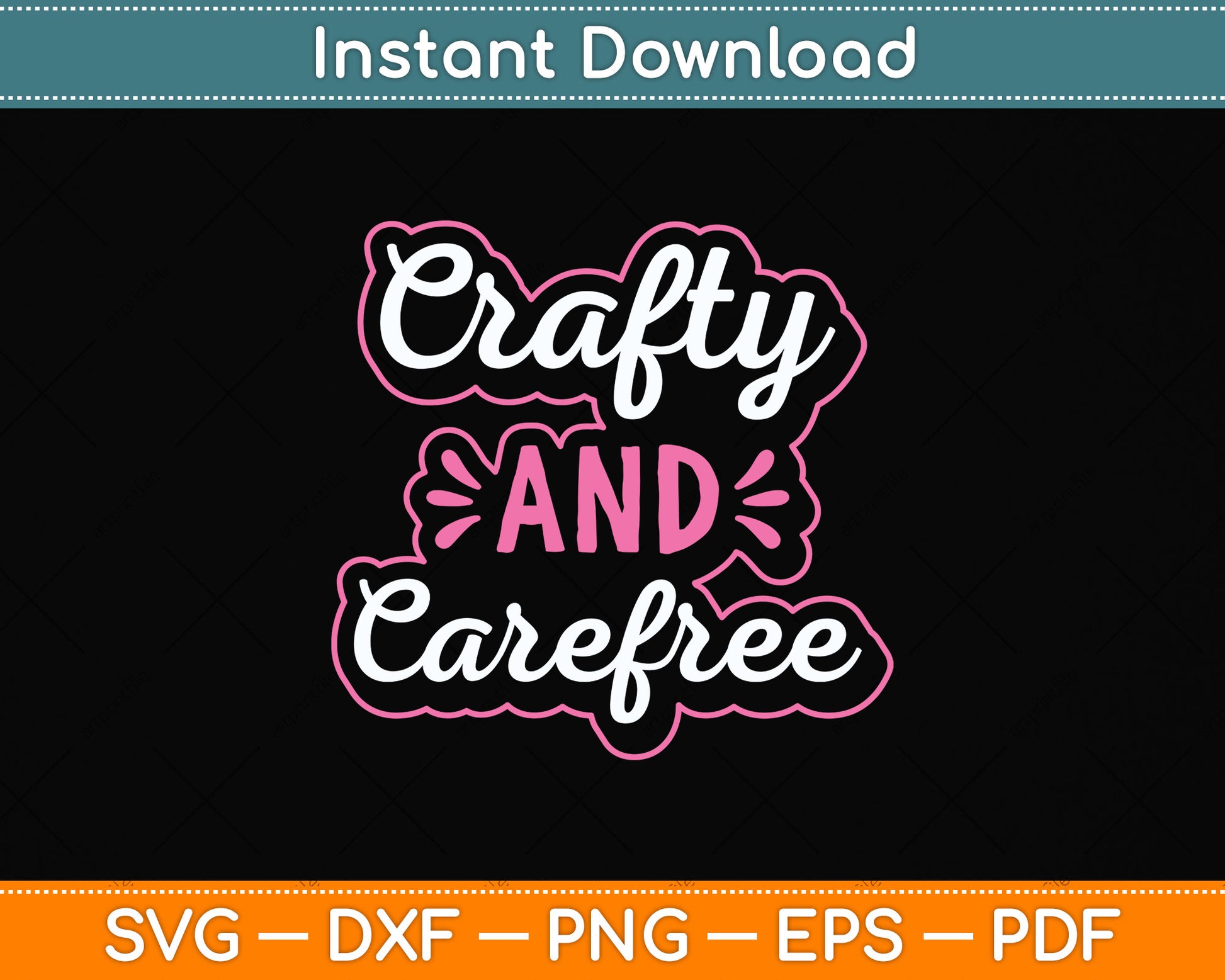 Crafty And Carefree Scrapbooking Svg Png Dxf Digital Cutting File