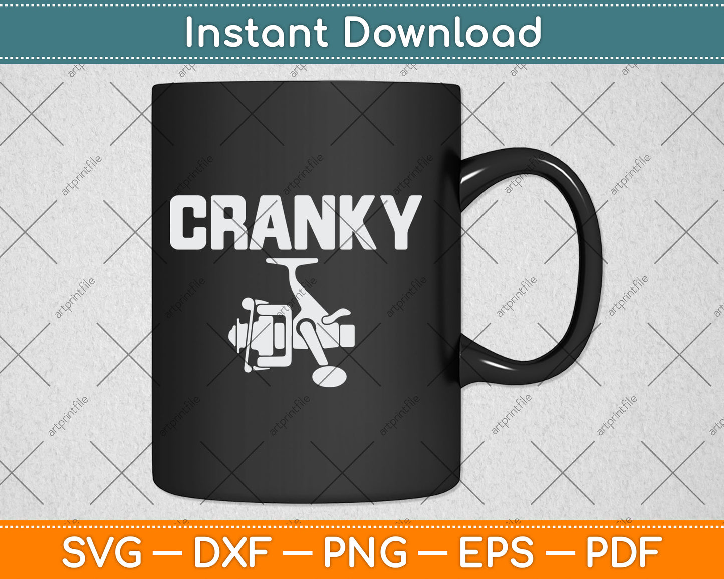 Cranky Fishing Funny Fathers Day Fishing Svg Digital Cutting File