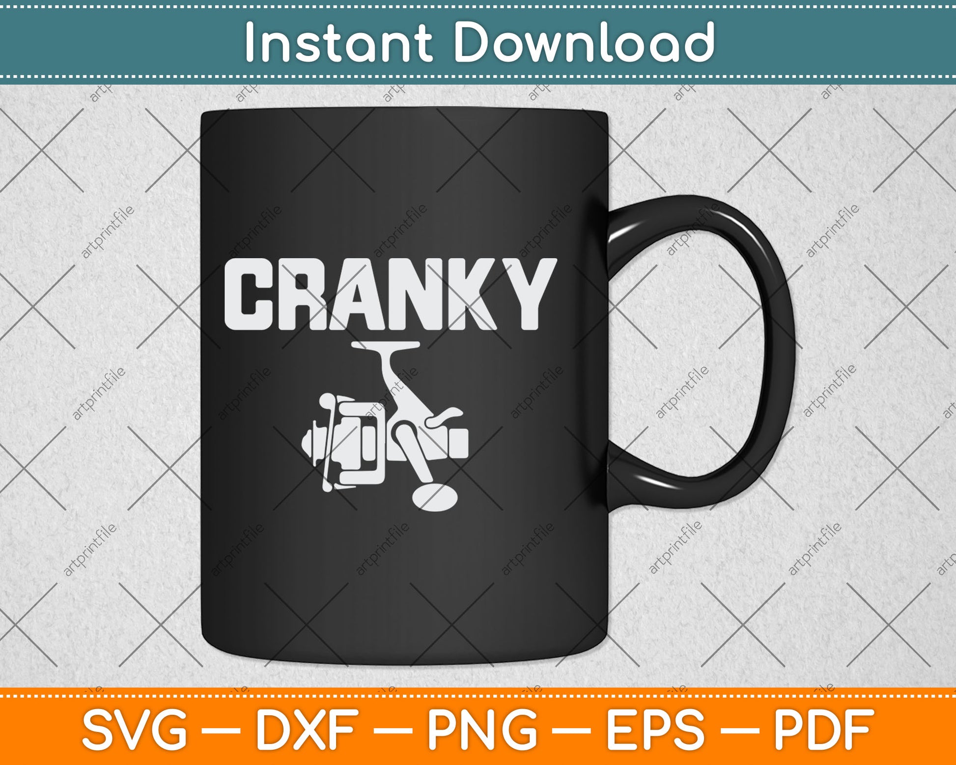 Cranky Fishing Funny Fathers Day Fishing Svg Digital Cutting File